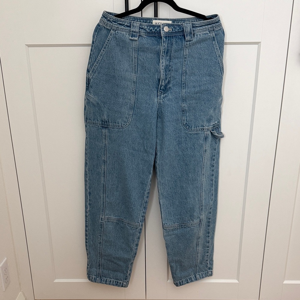 Blue Denim Cargo Pants